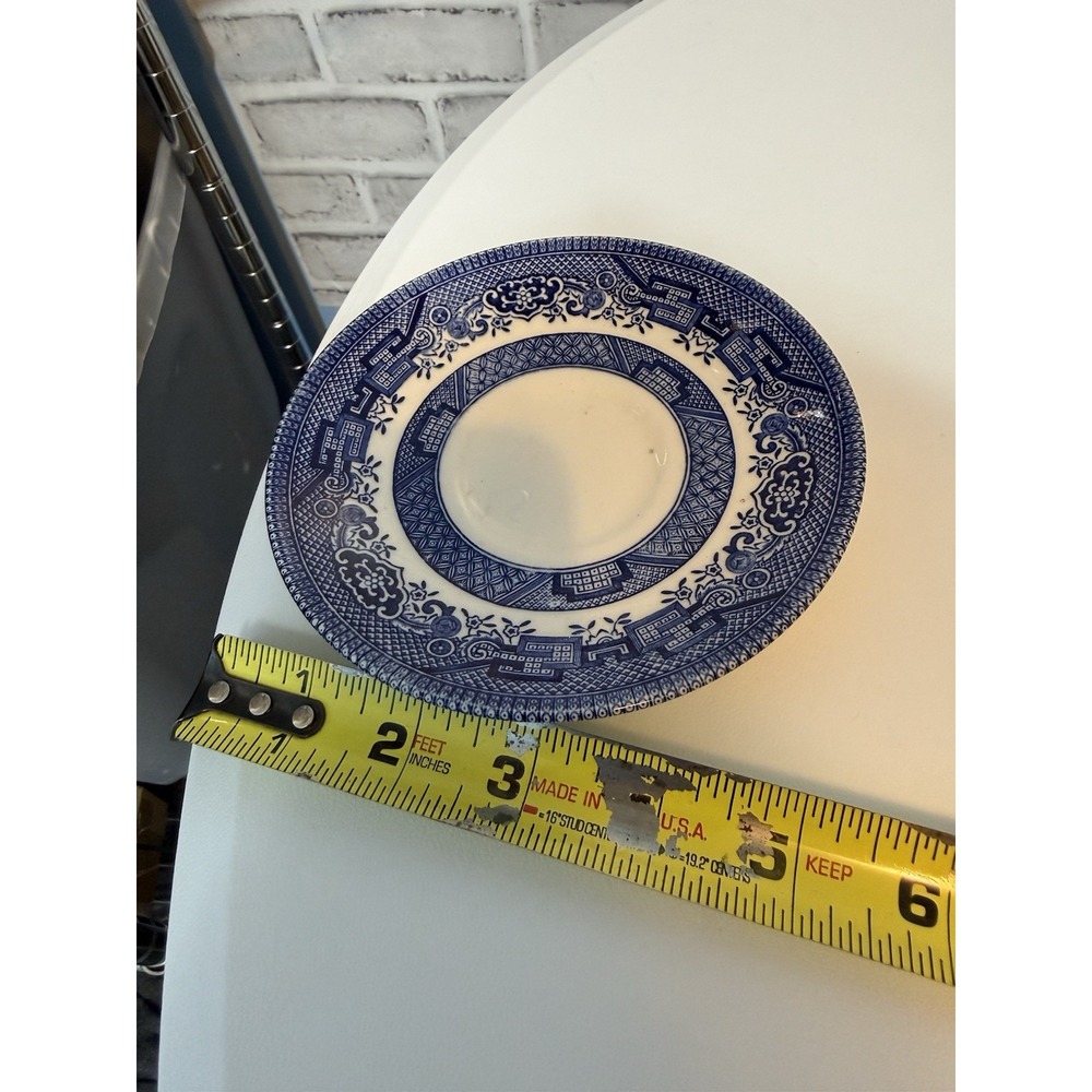 Churchill Blue Willow Style Saucer Plate 5.5" Made in England - Picture 2 of 4